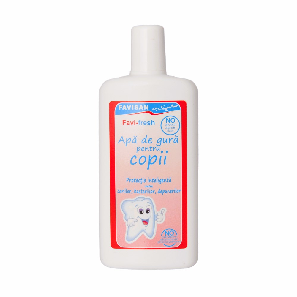 Apa de gura pentru copii FaviFresh, 125 ml, Favisan