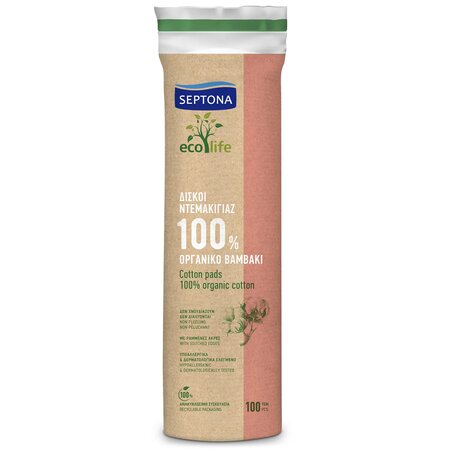 Dischete demachiante din bumbac Eco Life, 100 buc, Septona