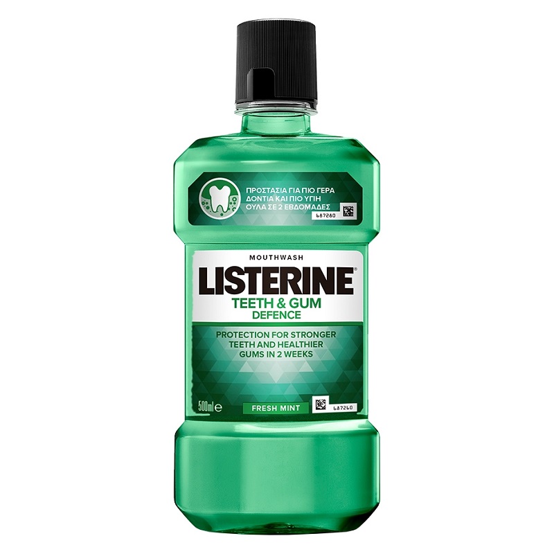 Apa de gura Listerine Teeth & Gum Defence, 500 ml, Johnson&Johnson