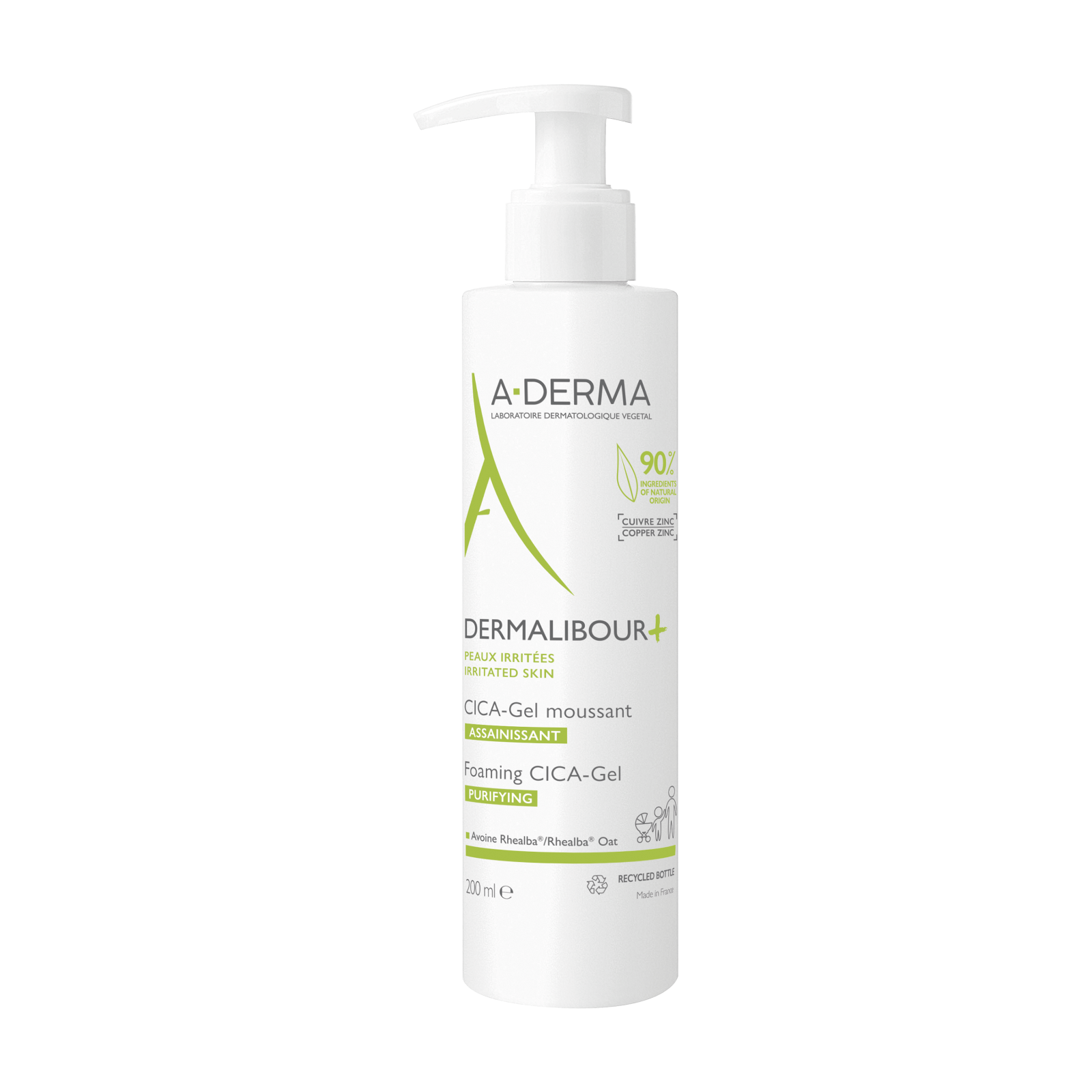 Gel spumant pentru piele iritata Cica Dermalibour, 200 ml, A-Derma