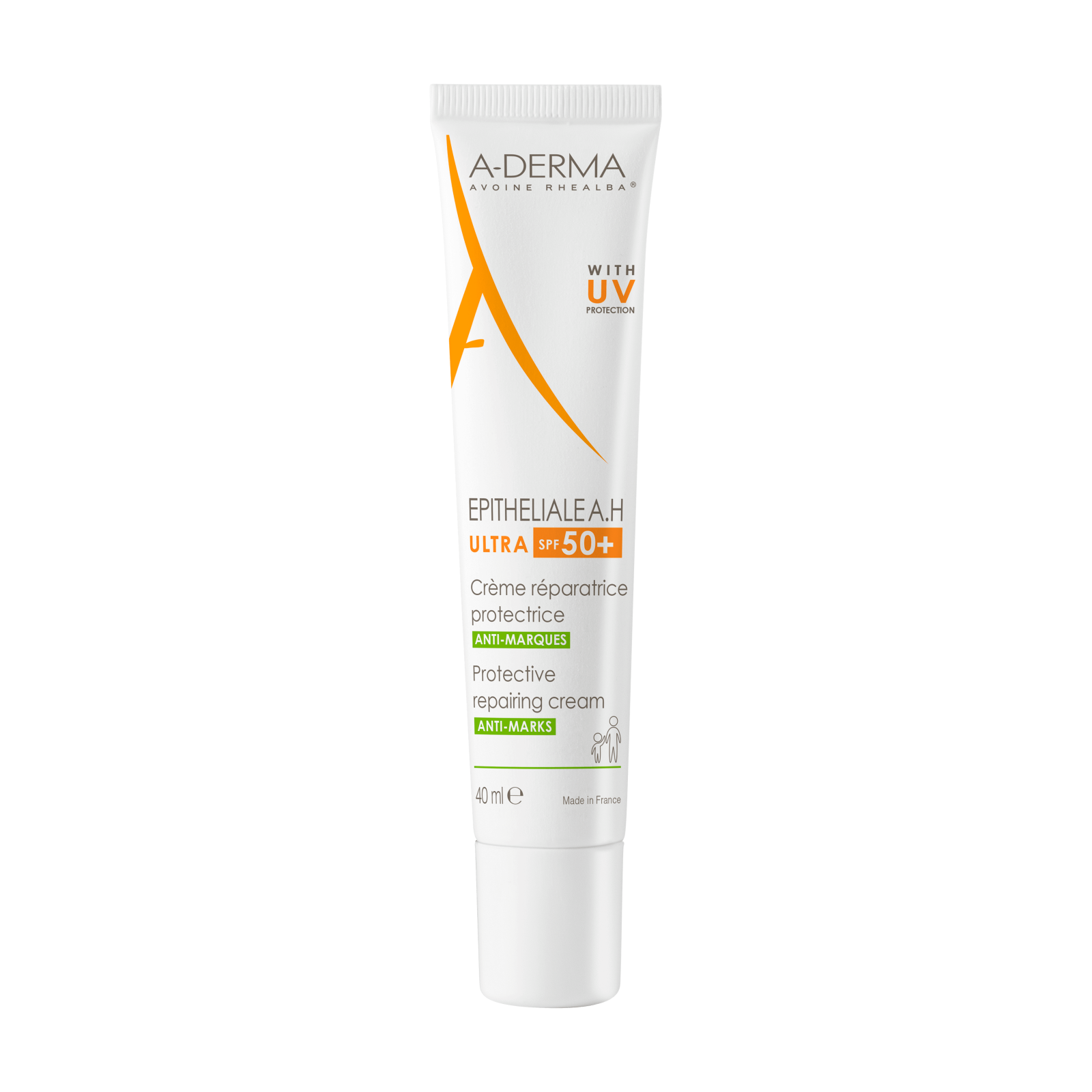 Crema reparatoare protectoare anti-semne SPF50+ Epiteliale AH, 40 ml, A-Derma