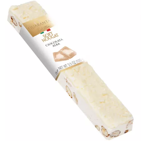 Nougat Bar cu ciocolata alba, 100 g, Quaranta