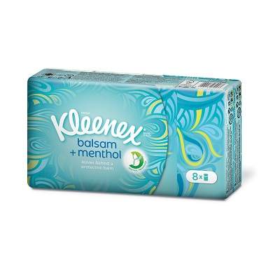 Servetelele igienice uscate Balsam + Menthol, 8 pachete, Kleenex