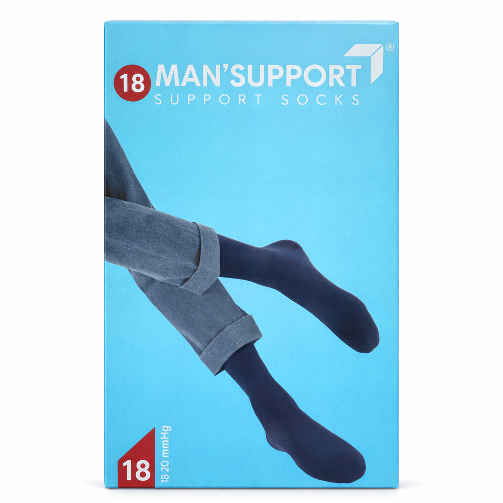 Ciorapi medicinali pana la genunchi Men Support, Nr 3, Negru, Gloria