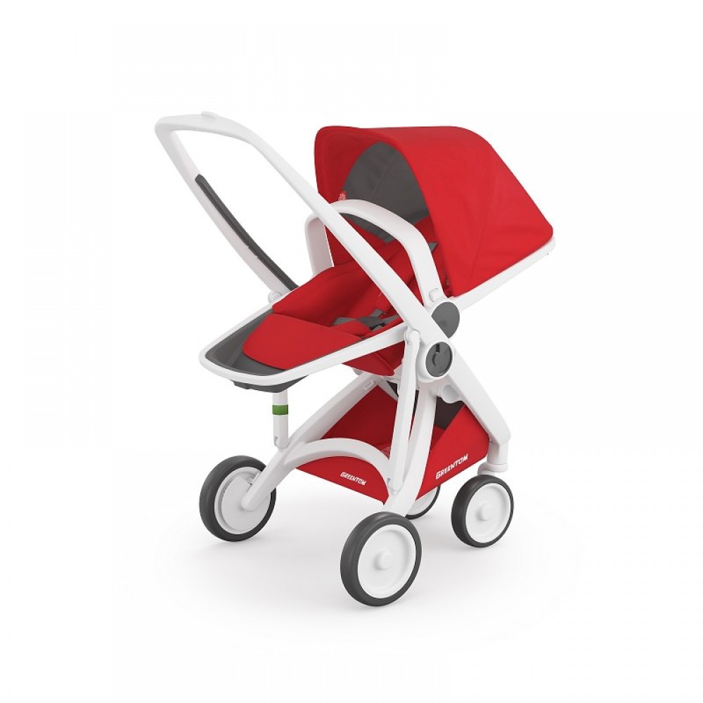 Carucior 2 in 1, White Red, Greentom