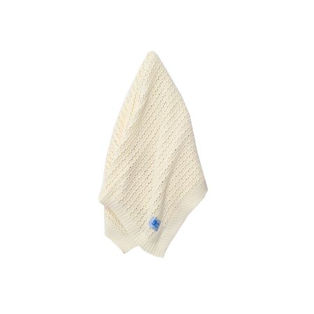 Paturica tricotata cu snur, 70x90 cm, Nude, Baltic Bebe 761229