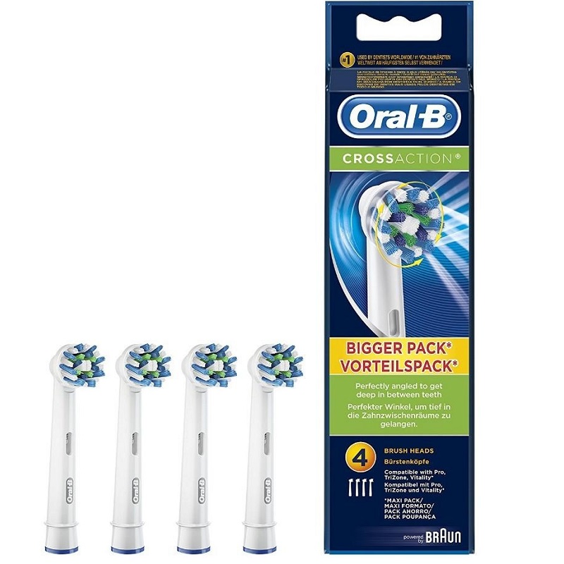 Capete de rezerva pentru periuta electrica CrossAction, 4 bucati, Oral-B