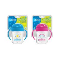 Canita de tranzitie cu cioc moale si manere Diverse Culori, 180ml, Dr Browns