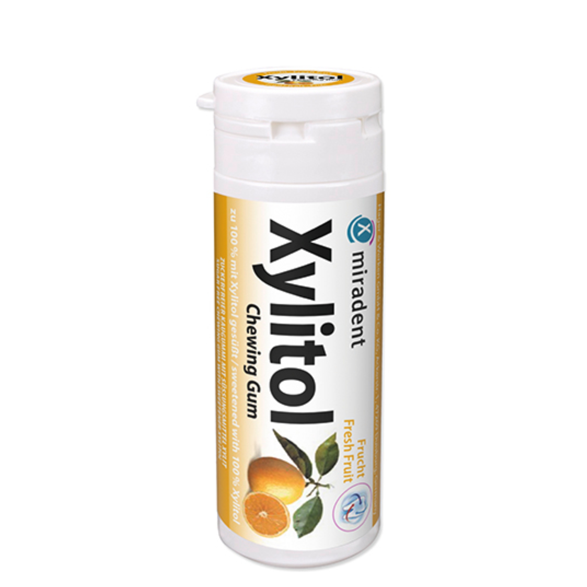 Guma de mestecat, Fresh Fruit, 30 g, Miradent Xylitol