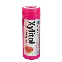 Guma de mestecat copii, Capsuni, 30 g, Miradent Xylitol