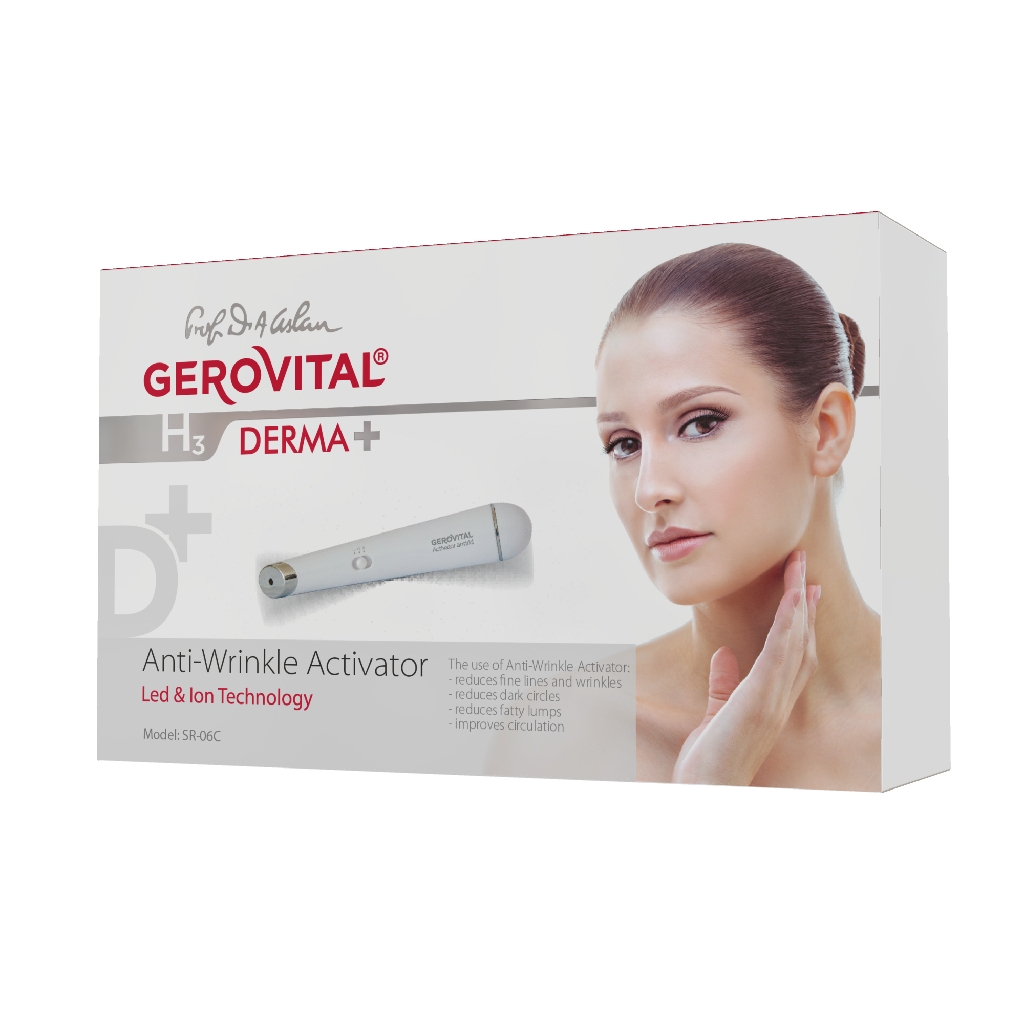 Aparat de masaj cu Activator Antirid Gerovital H3 Derma+