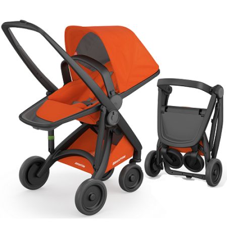 Carucior Reversibil pentru copii, Black Orange