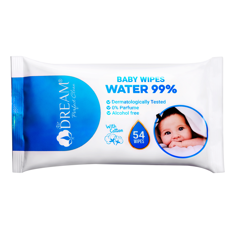 Servetele umede Baby Water 99%, 54 bucati, Air Dream