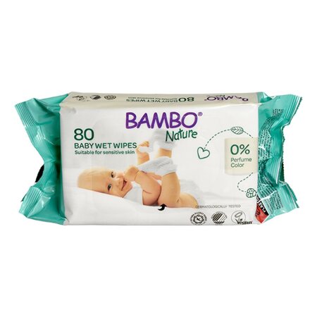 Servetele umede, 80 bucati, Bambo Nature