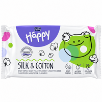 Servetele umede Silk and Cotton, 64 bucati, Happy
