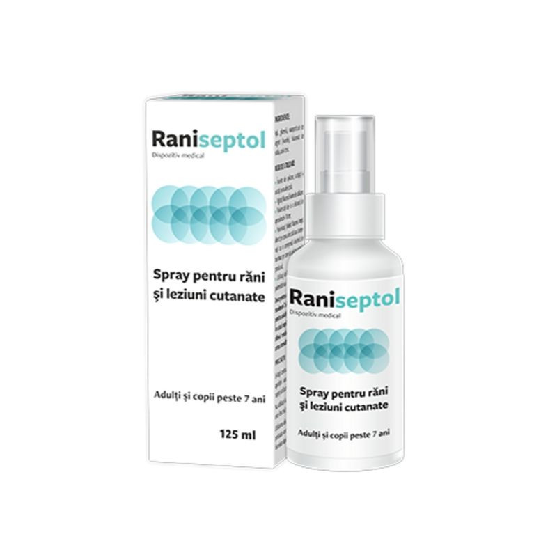 Spray pentru rani si leziuni cutanate, Raniseptol, 125 ml, Zdrovit