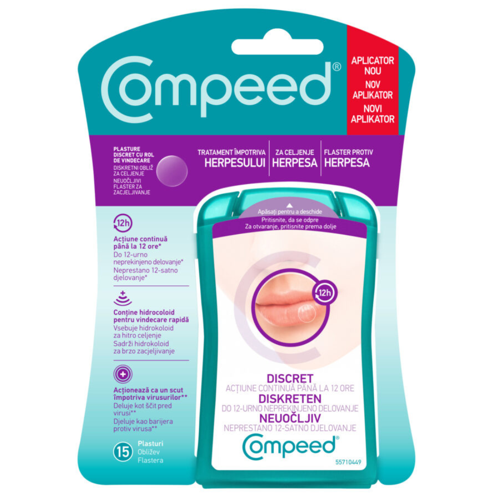 Plasturi anti-herpetici, 15 bucati, Compeed