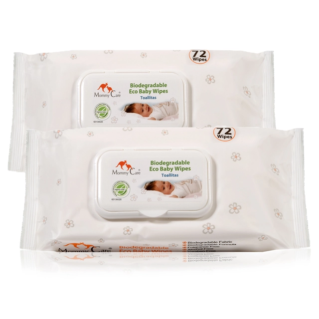 Pachet Servetele umede biodegradabile, 2x72 bucati, Mommy Care