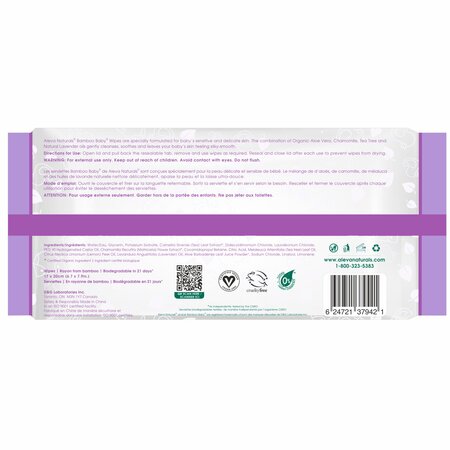 Servetele umede din fibre de bambus, 80 bucati, Aleva Naturals 704772