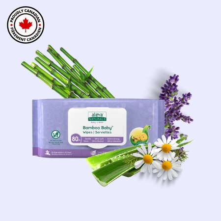 Servetele umede din fibre de bambus, 80 bucati, Aleva Naturals 704771
