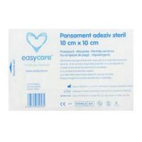 Pansament adeziv steril cu tampon absorbant, 10x10 cm, EasyCare