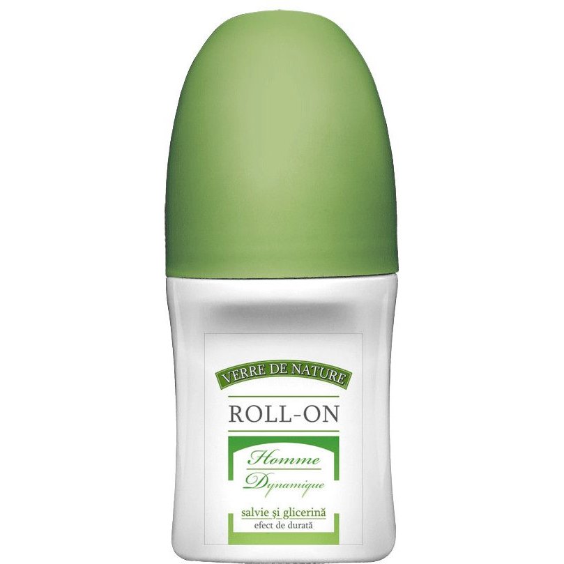 Roll-on cu salvie Homme Dynamique, 50 ml,  Verre de Nature 