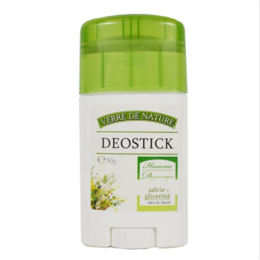 Deostick cu salvie si glicerina, Homme Dynamique, 50 g, Verre de Nature