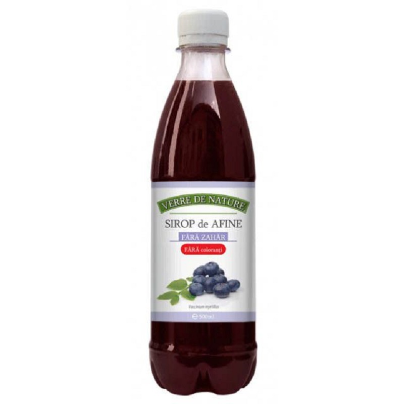 Sirop afine fara zahar, 500 ml, Verre De Nature