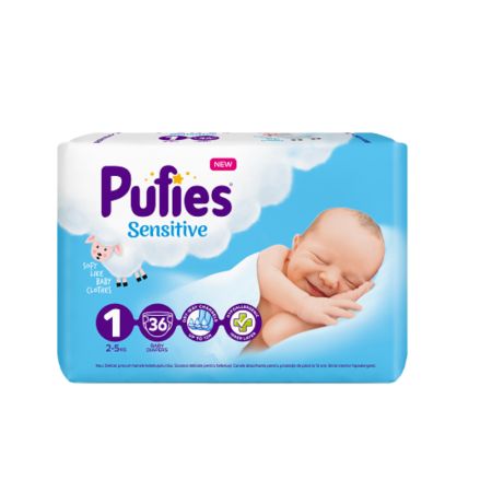 Scutece Sensitive Marimea 1 Newborn