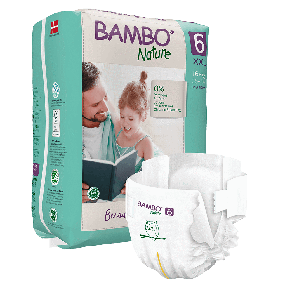 Scutece Ecolabel, Nr. 6, +16 kg, 20 bucati, Bambo Nature