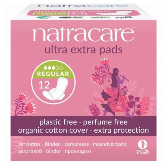 Absorbante Ultra Extra Pads, Regular, 12 bucati, Natracare