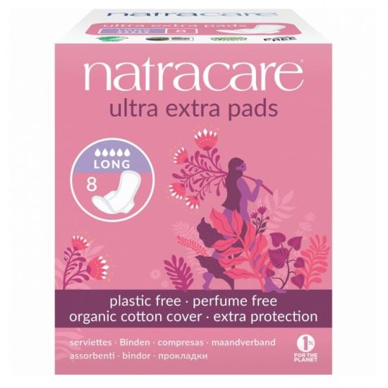 Absorbante Ultra Extra Pads, Long, 8 bucati, Natracare