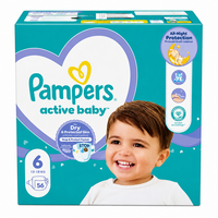 Scutece Active Baby, Nr. 6, 13-18 kg, 56 bucati, Pampers