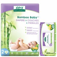 Scutec Bamboo Baby Nr. 2, 3 -8 Kg, 30 bucati, Aleva Naturals