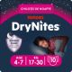Scutece de noapte Pants DryNites, 17-30 kg, Fete, 4-7 ani, 10 bucati, Huggies 776481