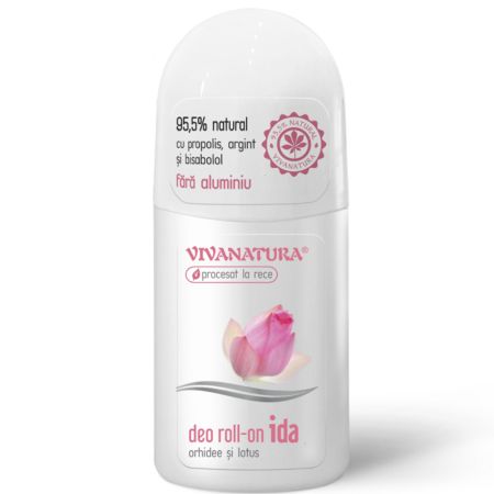 Deo roll-on natural Ida, Orhidee si Lotus, 50 ml, Vivanatura