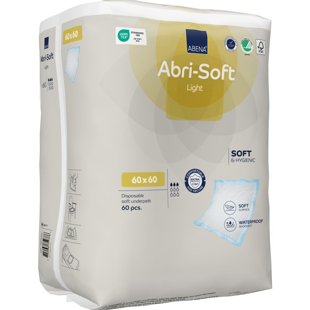 Aleze pentru protectia patului Abri Soft, 60x60cm, 60 bucati, Abena