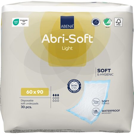 Aleze pentru protectia patului Abri Soft, 60x90cm, 30 bucati, Abena 700166