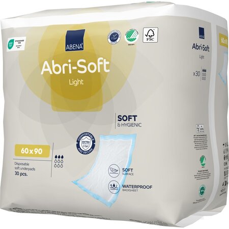 Aleze pentru protectia patului Abri Soft, 60x90cm, 30 bucati, Abena 700167