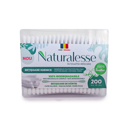 Betisoare pentru urechi, 200 bucati, Naturalesse 765056