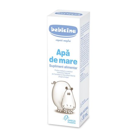 Apa de mare pentru igiena nazala, 30 ml, Bebicina