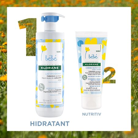 Lapte hidratant pentru corp Bebe, 750 ml, Klorane Bebe 515286