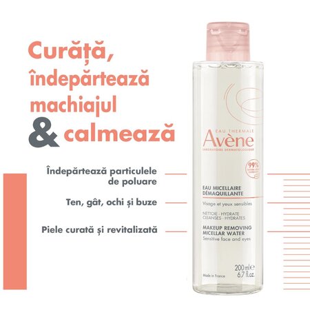 Apa micelara demachianta Essentiel, 200 ml, Avene 567809