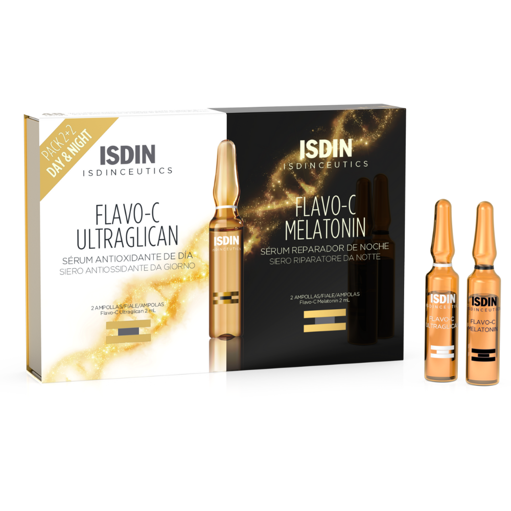 Ser antioxidant ultraglican si melatonina Day & Night, 2+2 fiole x 2 ml, Isdin