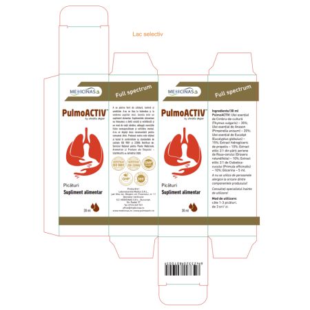 PulmoActiv picaturi, 30 ml, Medicinas 769396