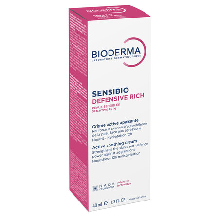 Crema pentru calmare intensiva Sensibio Defensive Rich, 40 ml, Bioderma 775625