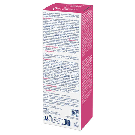 Crema pentru calmare intensiva Sensibio Defensive Rich, 40 ml, Bioderma 775627