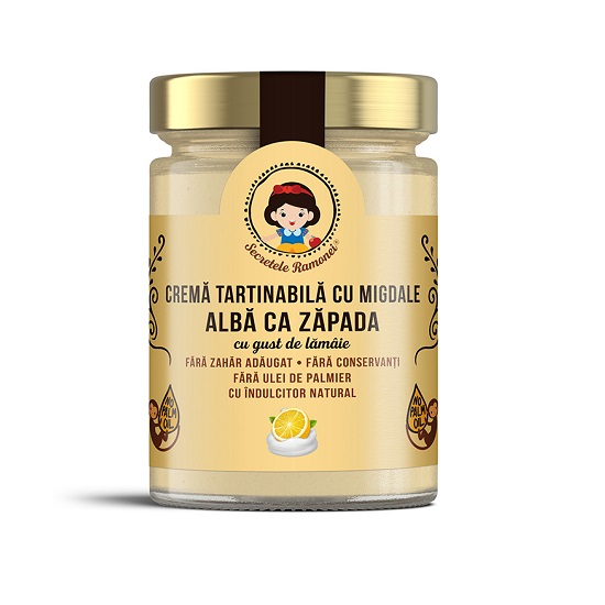 Crema tartinabila Alba ca Zapada, 350 gr, Secretele Ramonei