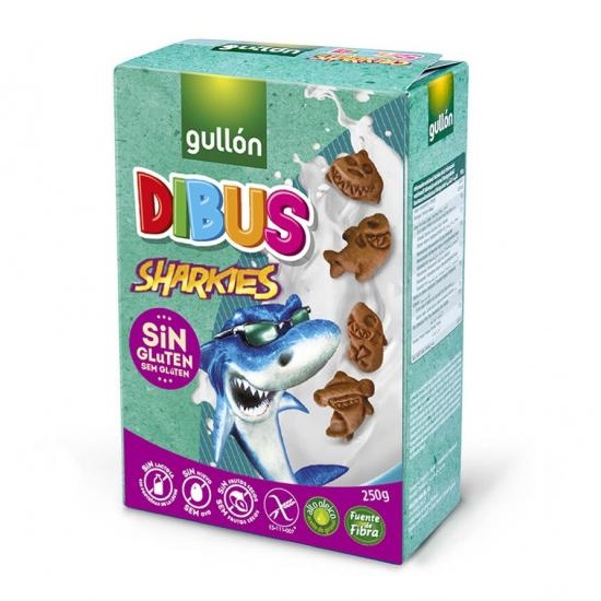 Biscuiti fara gluten Dibus Sharkies, 250 g, Gullon