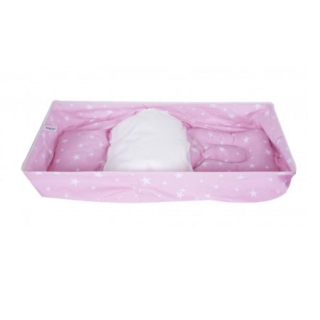 Husa de protectie cu reductor pentru scoica auto Pink Stars, 0-13 kg, Sevibebe 447522